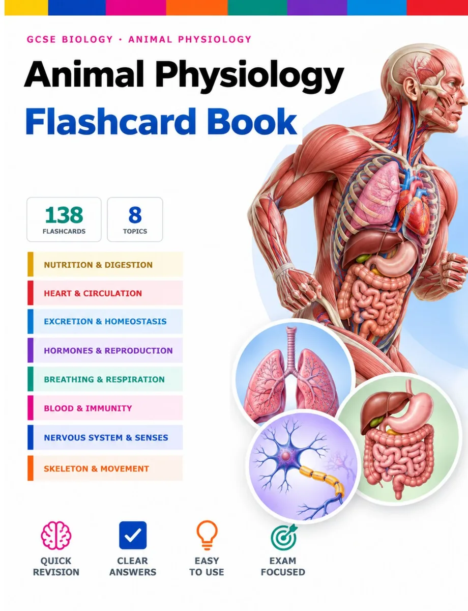 GCSE Biology – Animal Physiology Flashcard Book cover