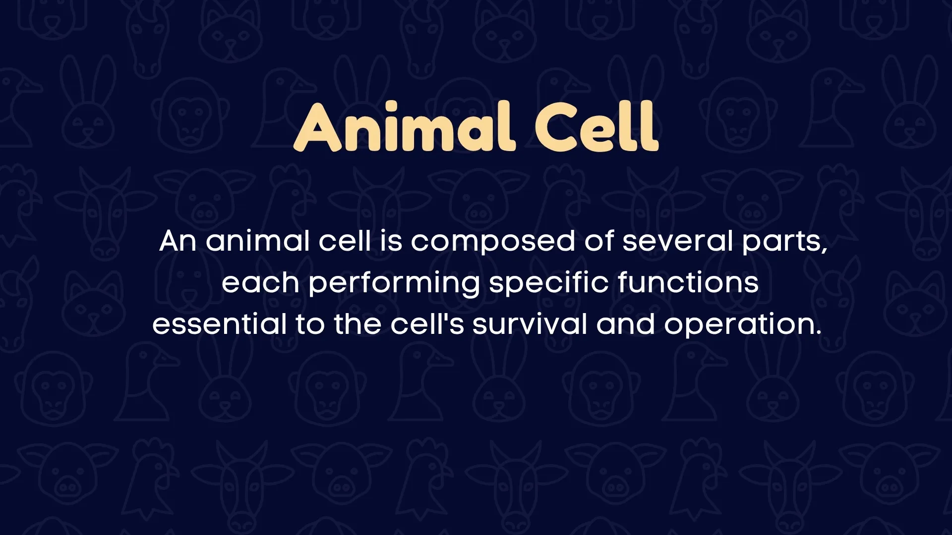 Animal Cell Parts Overview