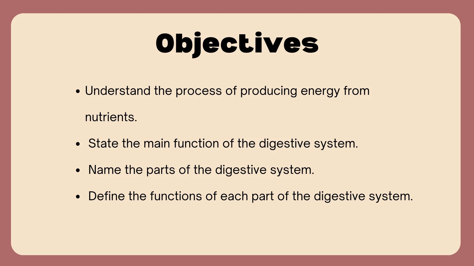 Objectives