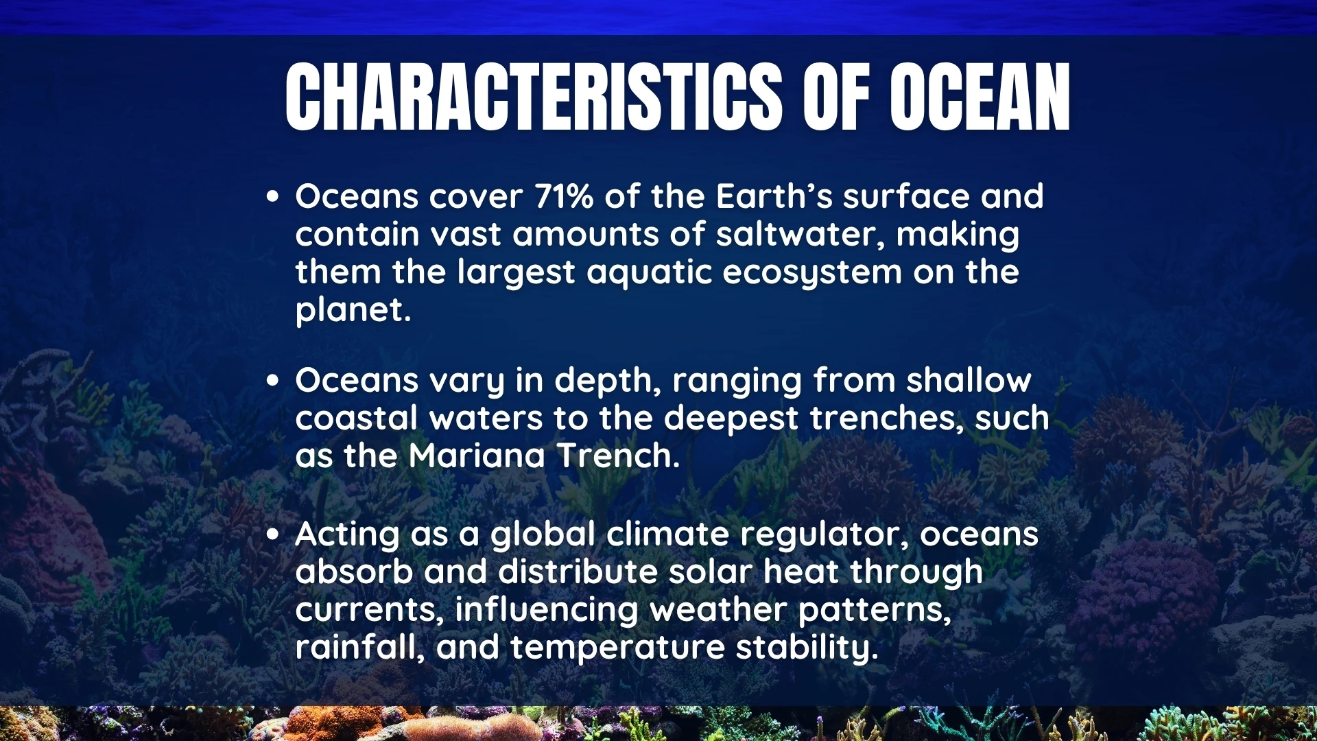 Characteristics of Ocean