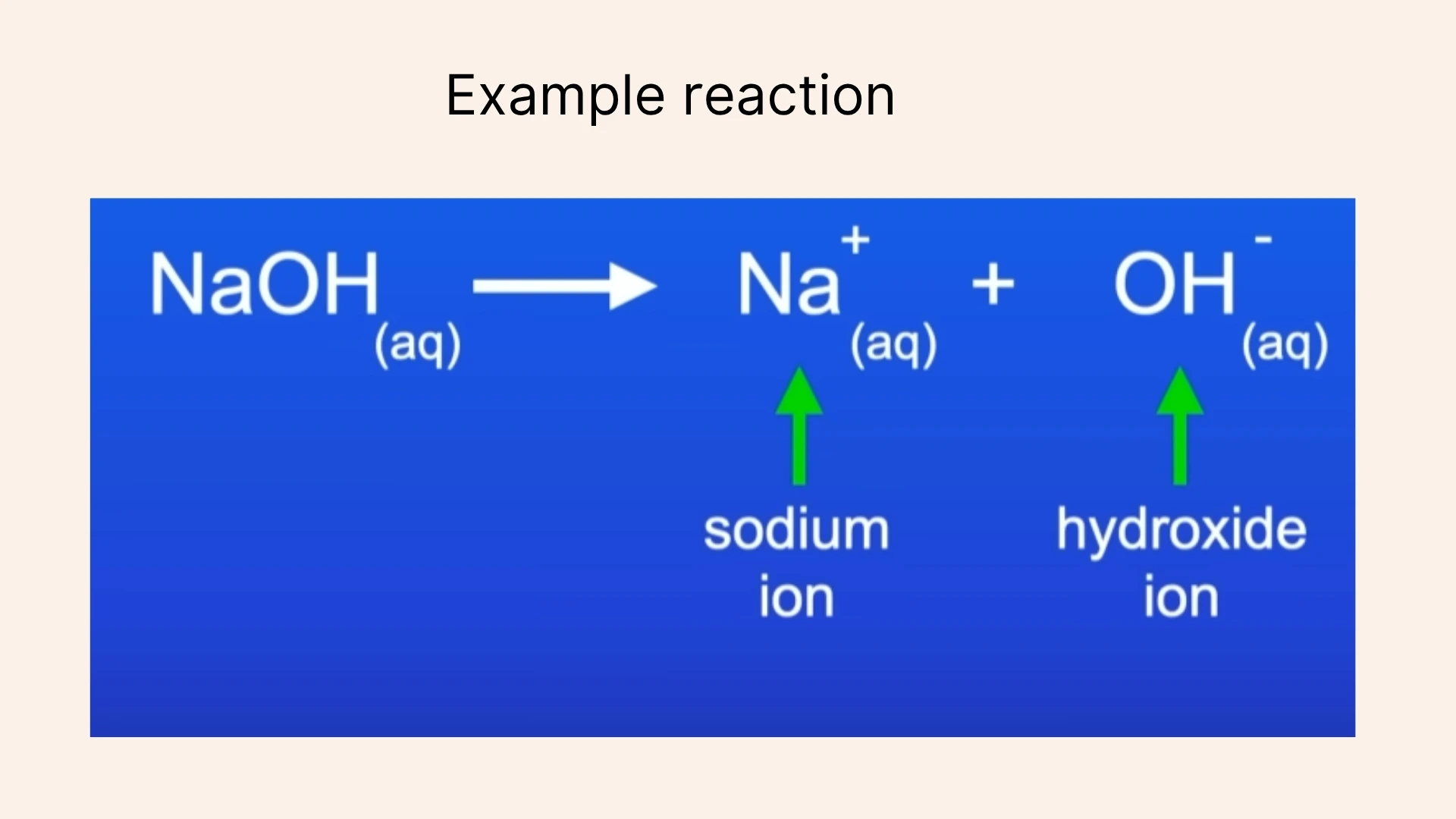Example Reaction - NaOH