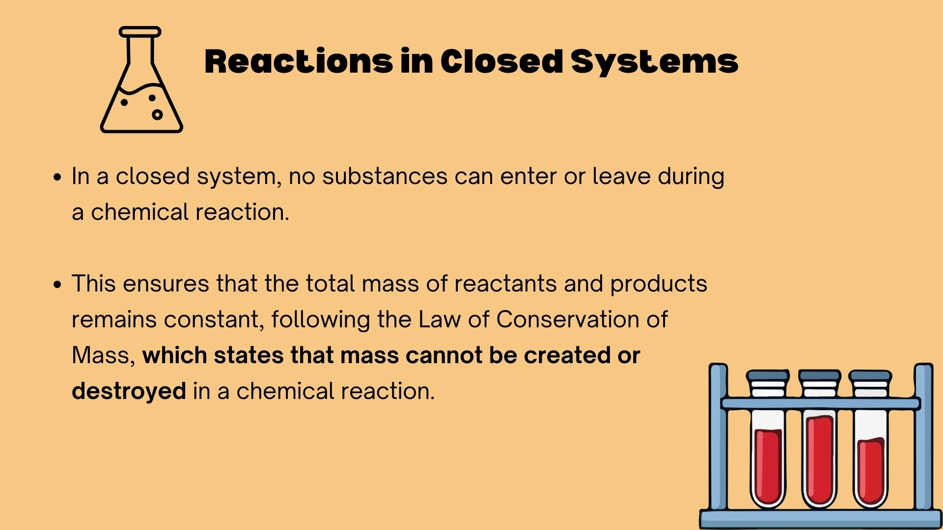 Reactions in Closed Systems