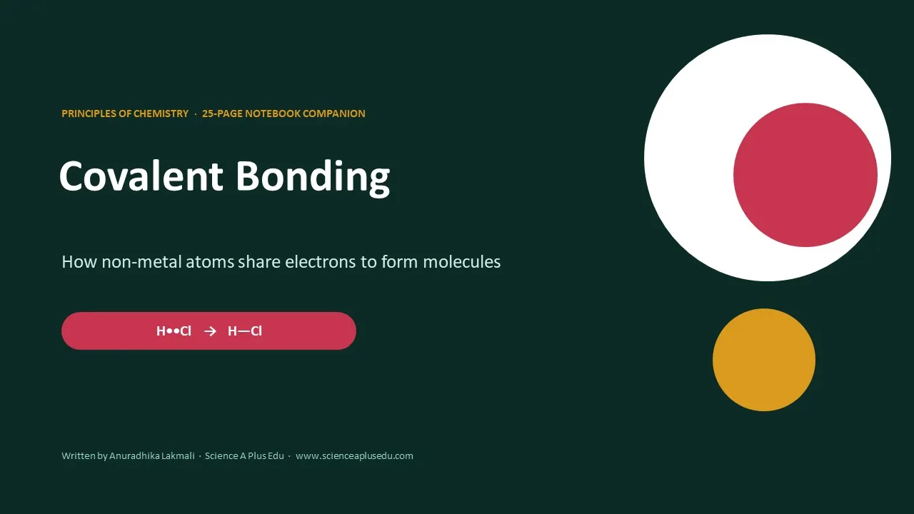 Covalent bonding: how non-metal atoms share electrons to form molecules
