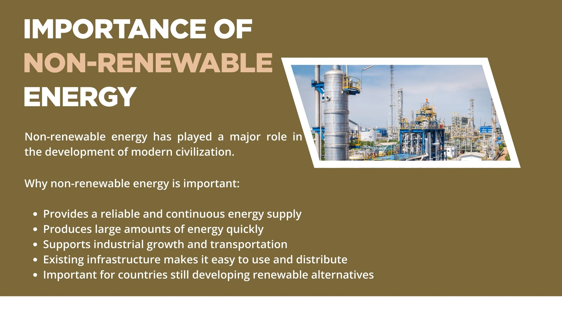 Importance of Non-Renewable Energy