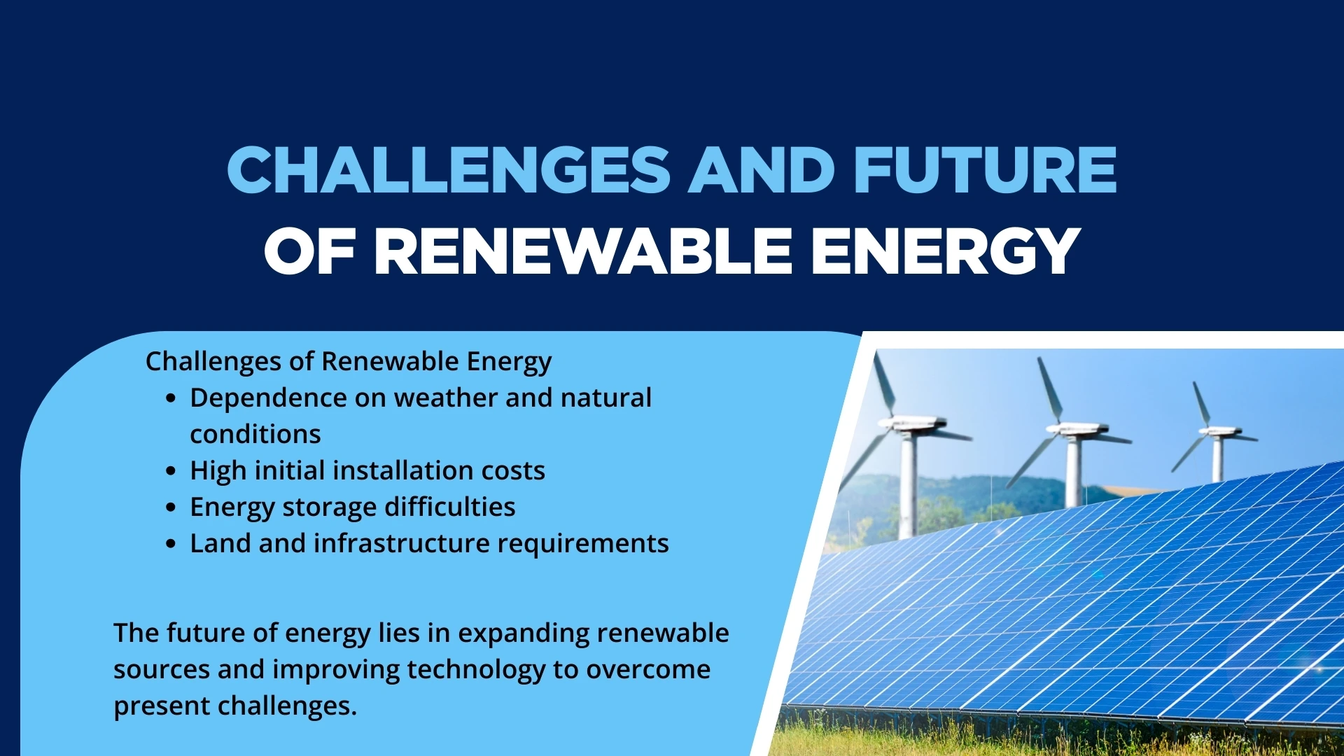 Challenges and Future of Renewable Energy